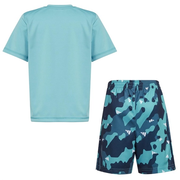 Adidas Boys Short Sleeve T-shirt and Poly Shorts 2-piece Set, NWT- Size 6 - Picture 2 of 2